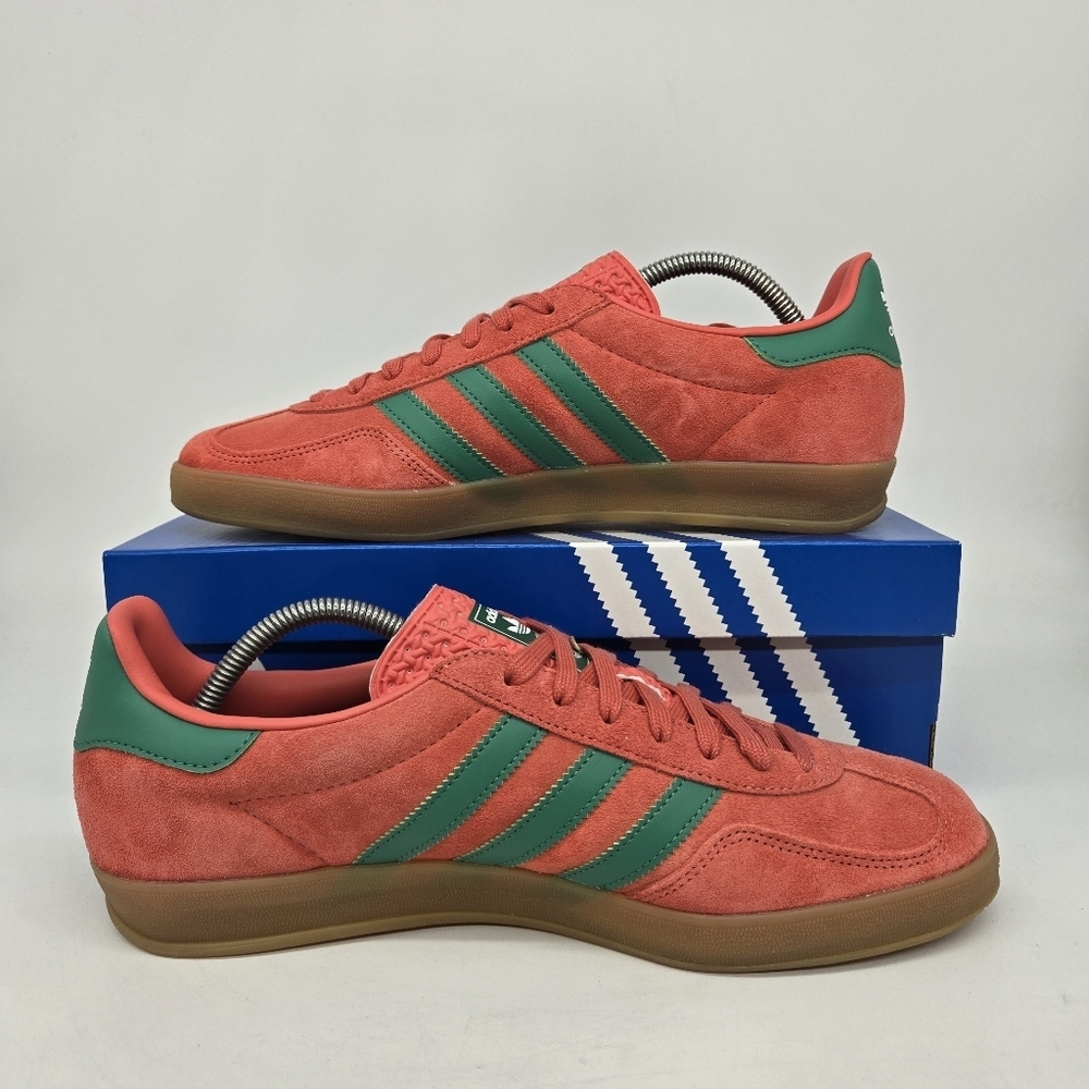 New Adidas Gazelle Indoor 'Preloved Scarlet Court Green' Men's Shoes Size 12 - Picture 6 of 8